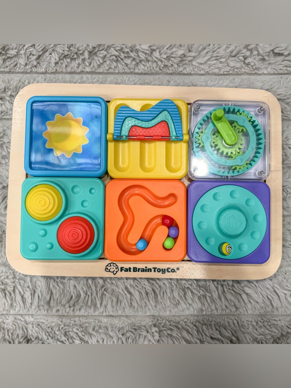 Fat Brain Play Tab Busy Board Baby Toddler Toy